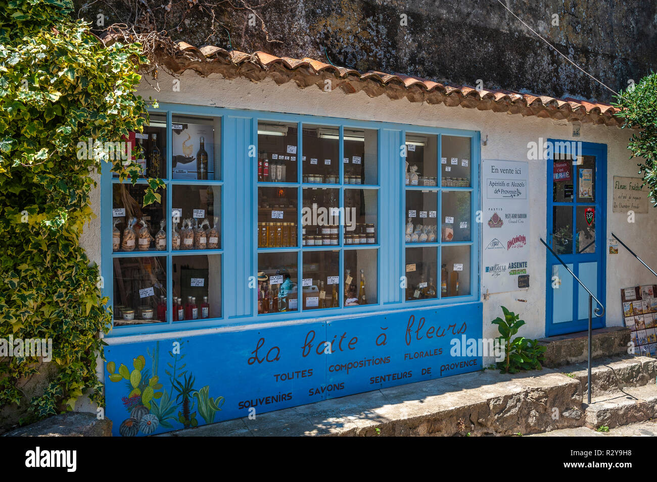 Shop window of a souvenir shop, Ramatuelle, Var, Provence-Alpes-Cote d`Azur, France, Europe Stock Photo